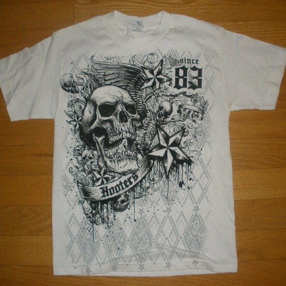 Hooters Other - New Men's Hooters Skull Tee Chicago Small Med Lrg